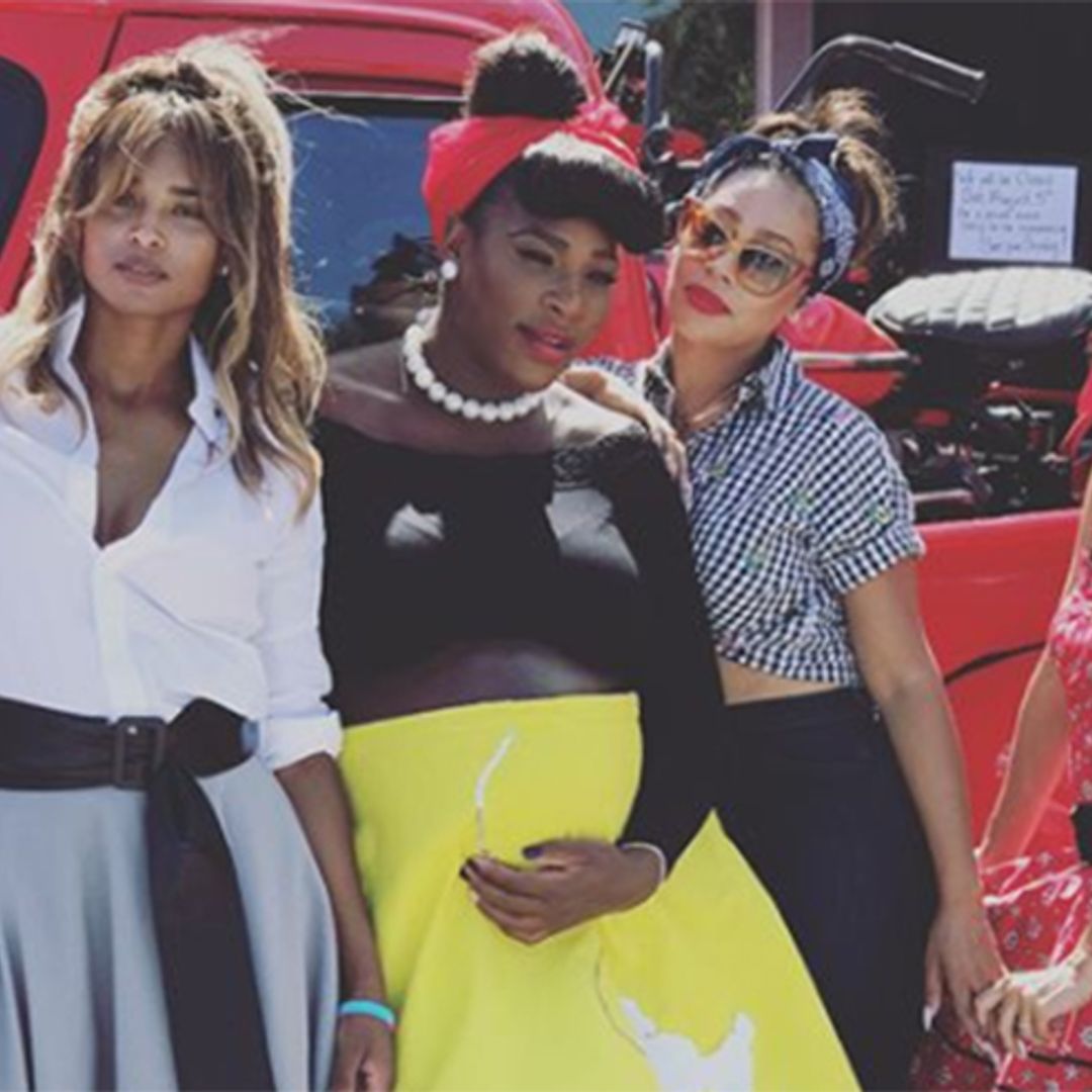 Serena Williams celebrates 50s-themed baby shower with Kelly Rowland, Ciara and Eva Longoria!