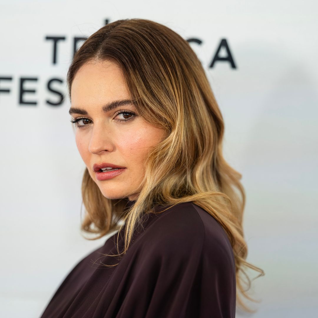 Lily James, 36, stuns in leopard-print bikini during Australian New Year getaway