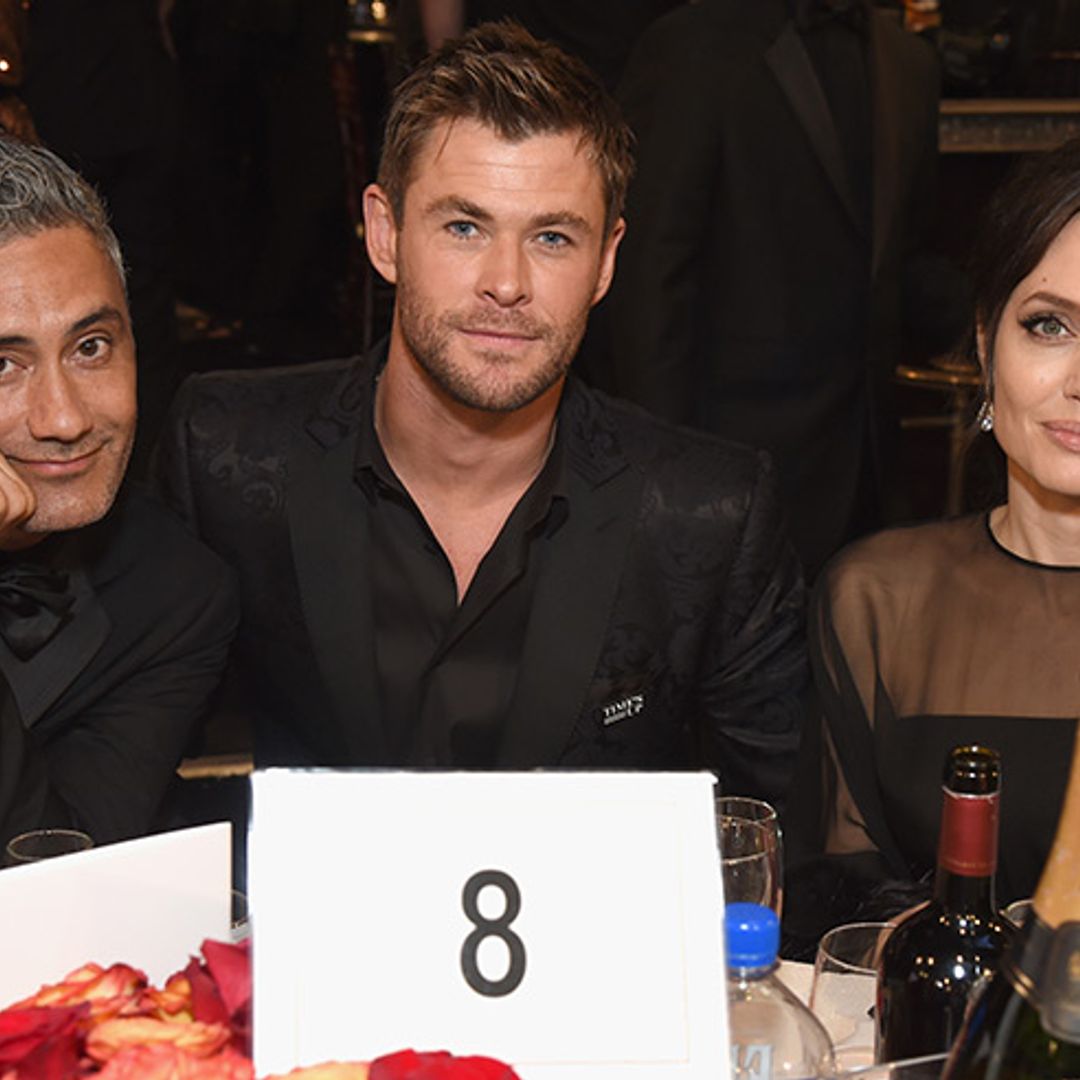 Chris Hemsworth says wife is a fan of Angelina Jolie after Golden Globes photo