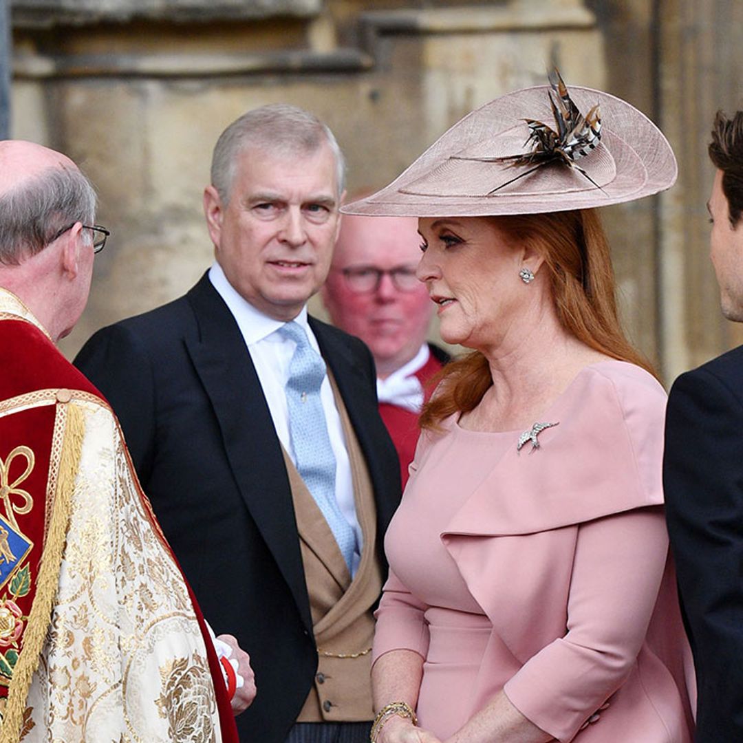 Sarah Ferguson and Prince Andrew make rare joint appearance at royal wedding