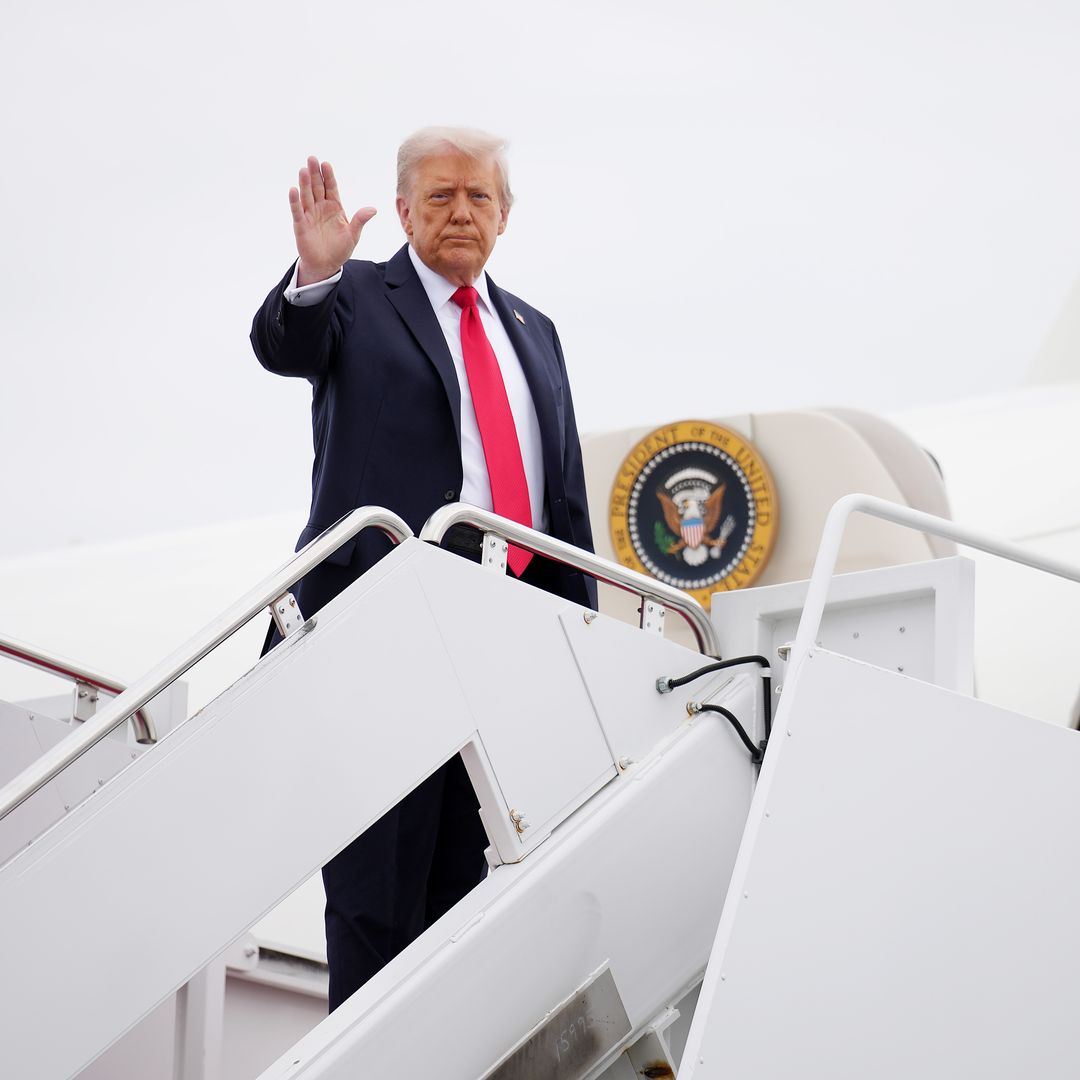 U.S. President Donald Trump boards Air Force One on September 7, 2025 at Joint Base Andrews, Maryland. President Trump is traveling to New York to attend the U.S. Open Menâs Singles Final.