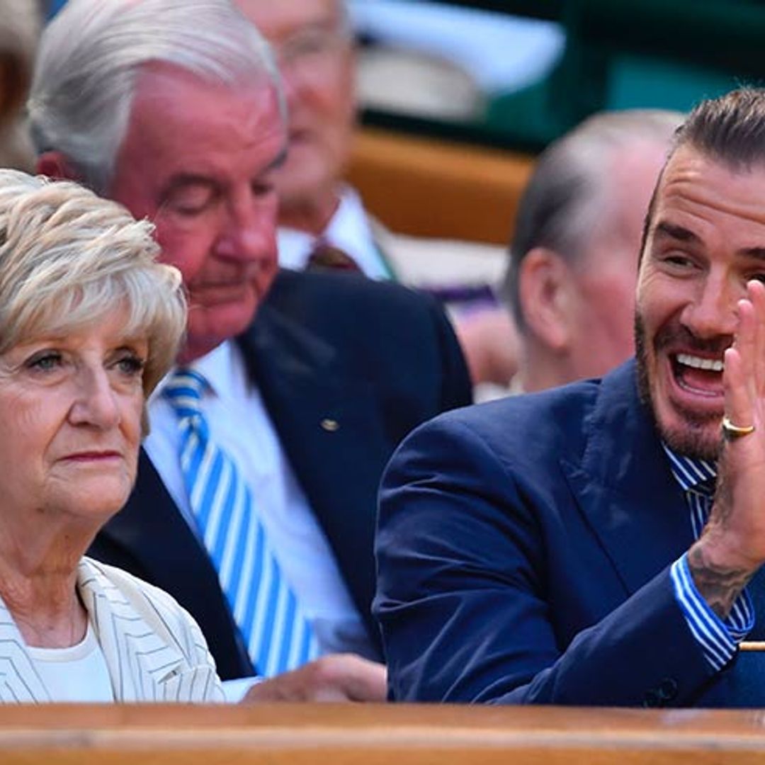 David Beckham and his mum join Anna Wintour at Wimbledon