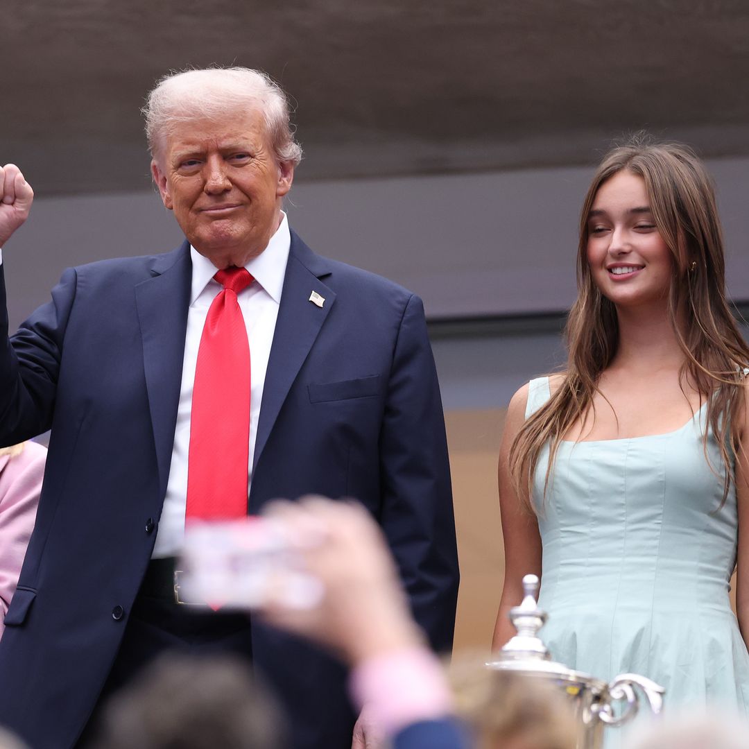 U.S. President Donald Trump and granddaughter Arabella Kushner attend the Men's Singles Final match between Jannik Sinner of Italy and Carlos Alcaraz of Spain on Day Fifteen of the 2025 US Open at USTA Billie Jean King National Tennis Center on September 07, 2025 in New York City