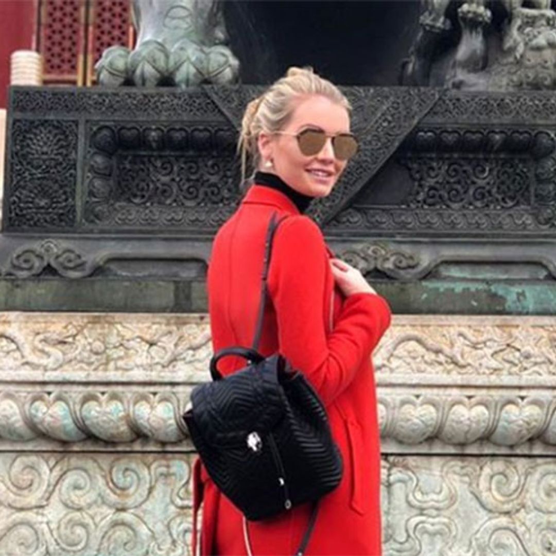 Lady Kitty Spencer follows in the Queen's footsteps on visit to this famous landmark