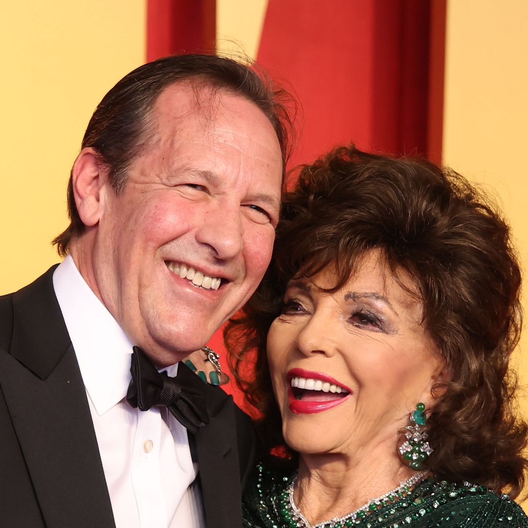 Joan Collins, 91, amazes in bridal dress for night out with husband Percy