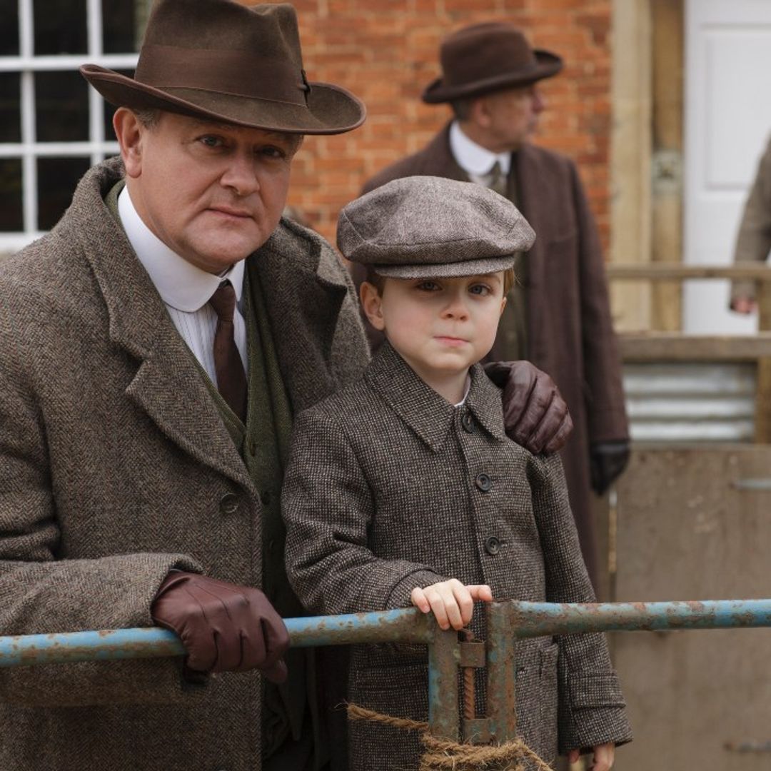 Downton Abbey star Hugh Bonneville shares adorable message from onscreen grandson 