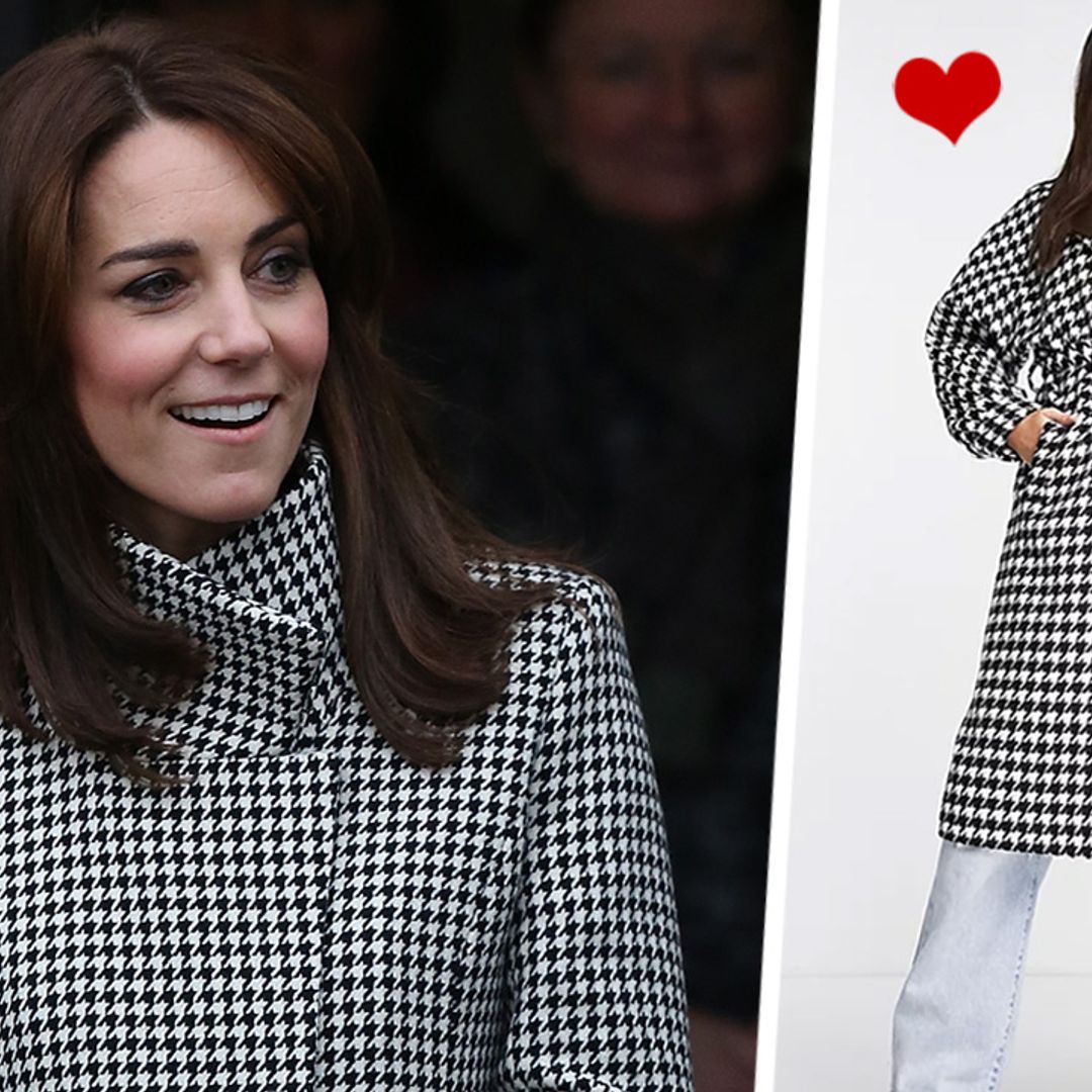 Remember Princess Kate's elegant houndstooth coat? ASOS has a £77 version you'll love