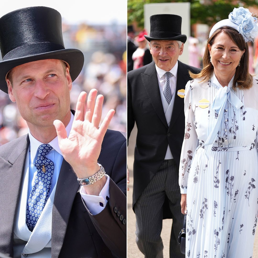 Carole and Michael Middleton join Prince William for family outing at Royal Ascot 