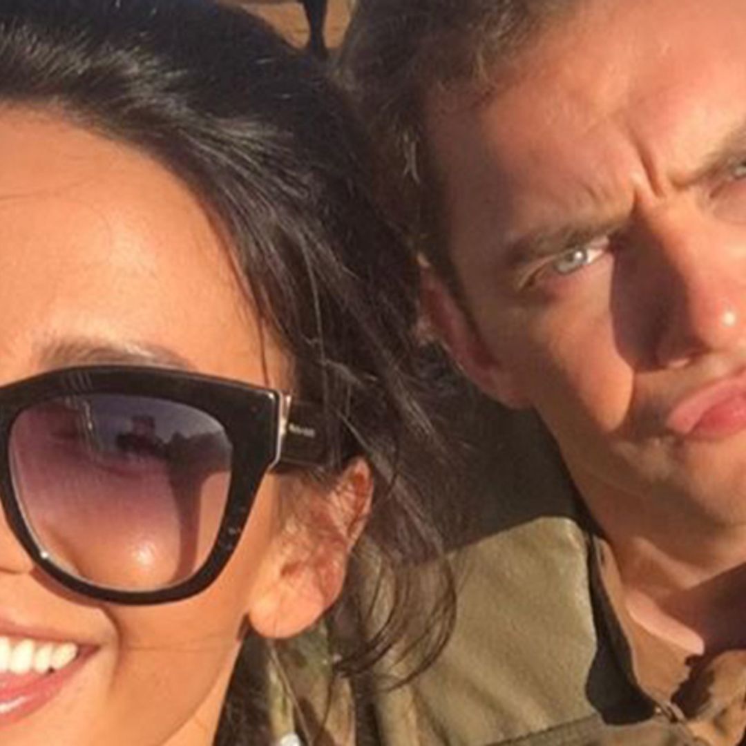 Michelle Keegan larks around with co-star on set of Our Girl