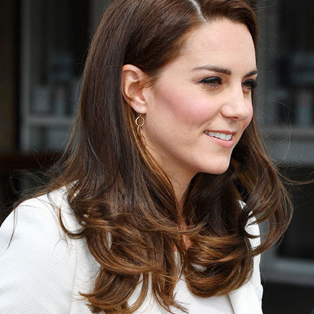 The Duchess of Cambridge looks ever so sophisticated in a £49.99 Zara blazer