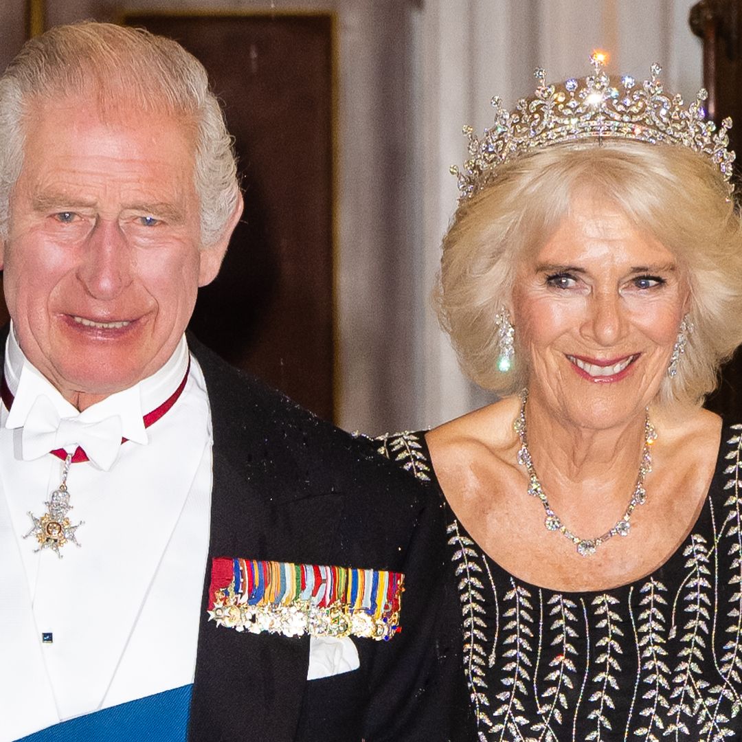 Queen Camilla shines in late Queen's tiara and diamonds for glittering reception with King Charles