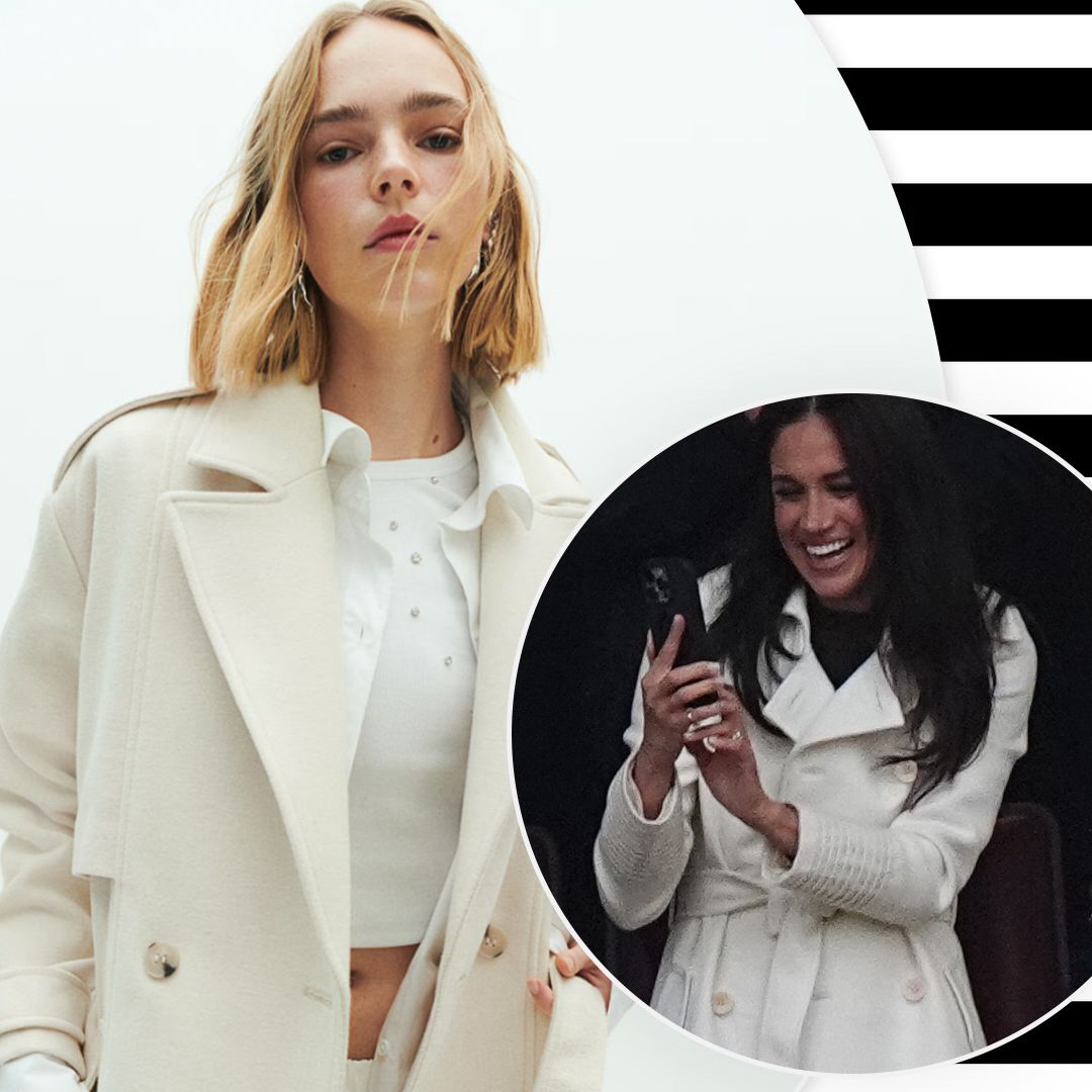 H&M's impeccable lookalike of Meghan's cream trench coat 