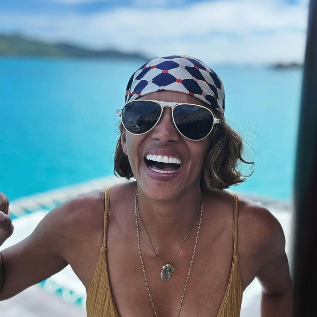Halle Berry wows in $99 gold crochet crop top on her birthday vacation & it's the summer staple you need