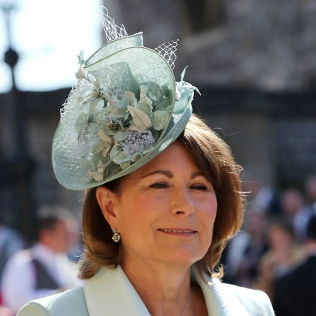 Carole Middleton is marvellous in mint as she attends the royal wedding