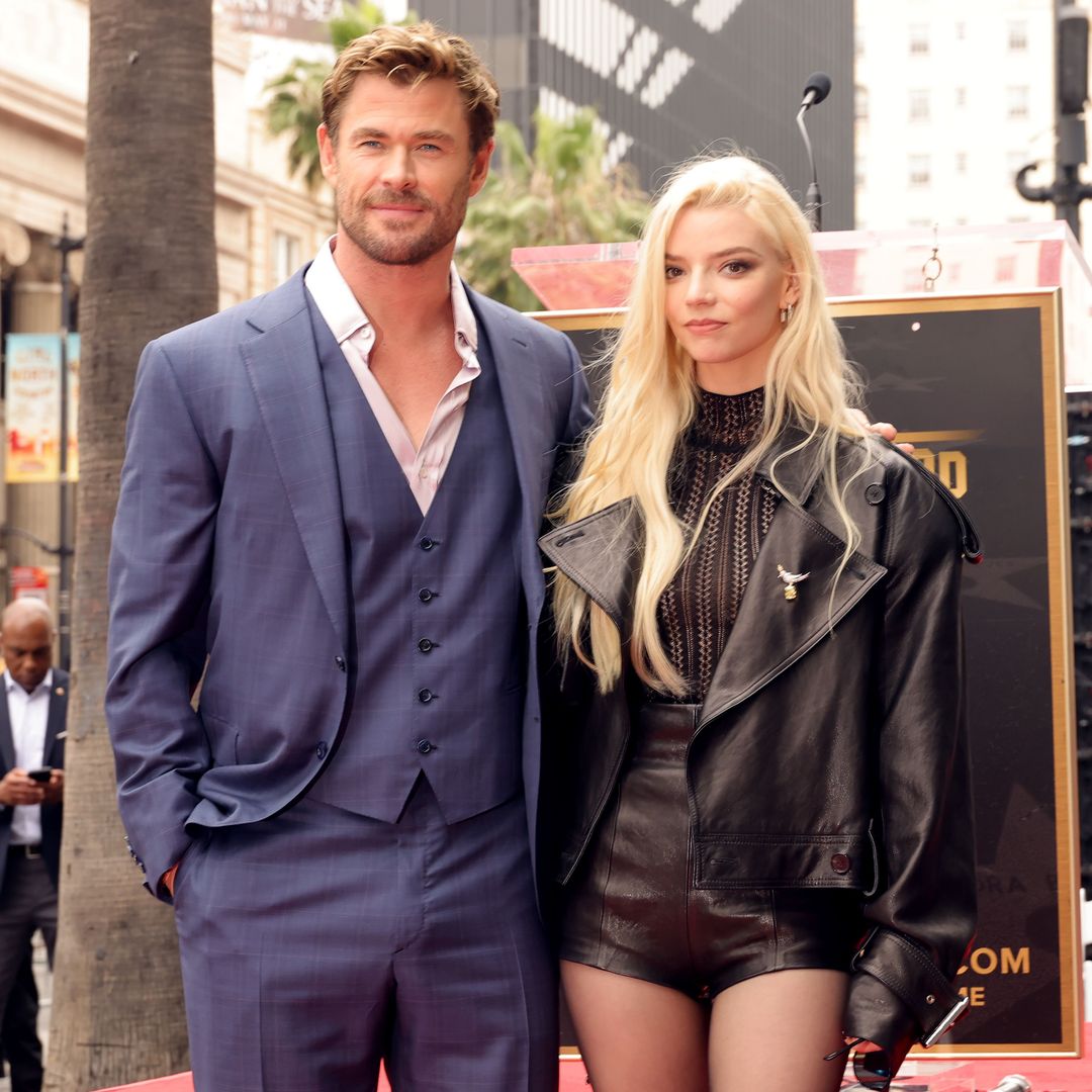 Chris Hemsworth and Anya Taylor-Joy attend the Hollywood Walk of Fame Star Ceremony honoring Chris Hemsworth on May 23, 2024 in Hollywood, California.