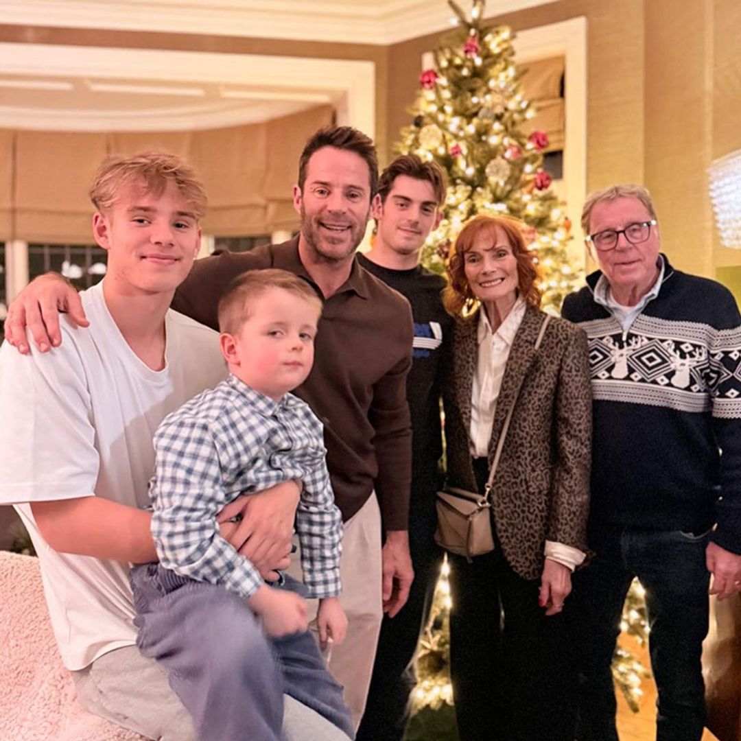 Jamie Redknapp pictured with grown-up sons from marriage to Louise during blended family Christmas