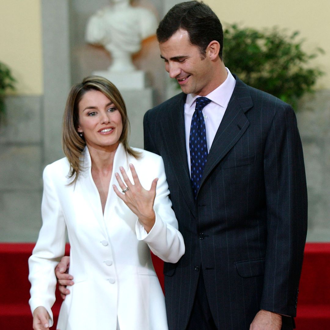Scandal behind Queen Letizia's rarely-pictured 16-diamond engagement ring