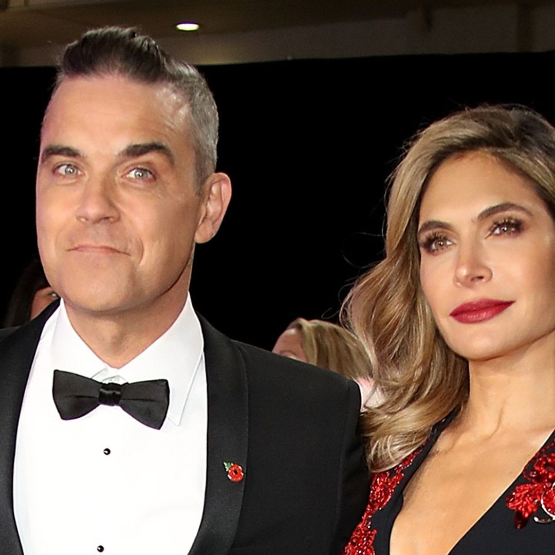 Robbie Williams and Ayda Field pose for cosy bedroom selfie
