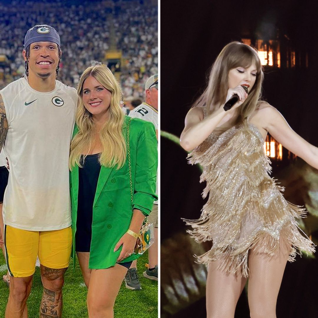 Packers star Christian Watson's new wife wears Taylor Swift-inspired dress for wedding reception