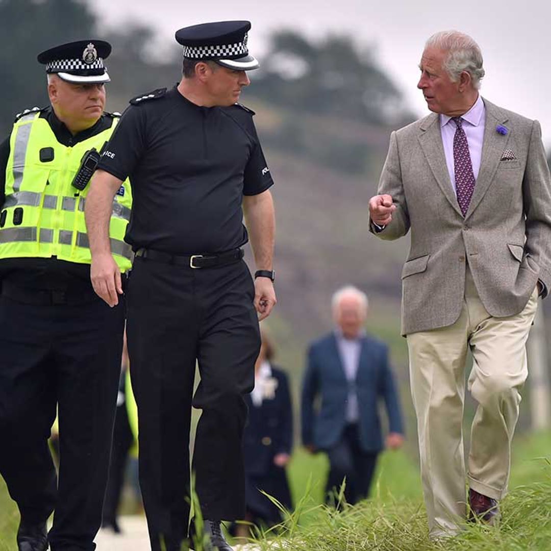 Prince Charles thanks first responders on poignant visit to Stonehaven train derailment site