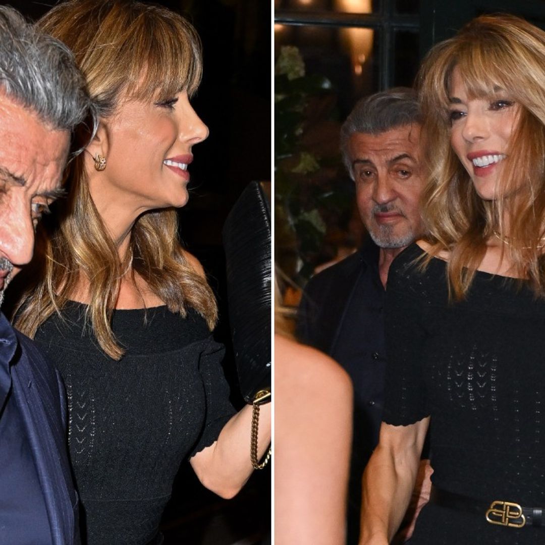 Sylvester Stallone's wife wows in crochet LBD as pair enjoy date night
