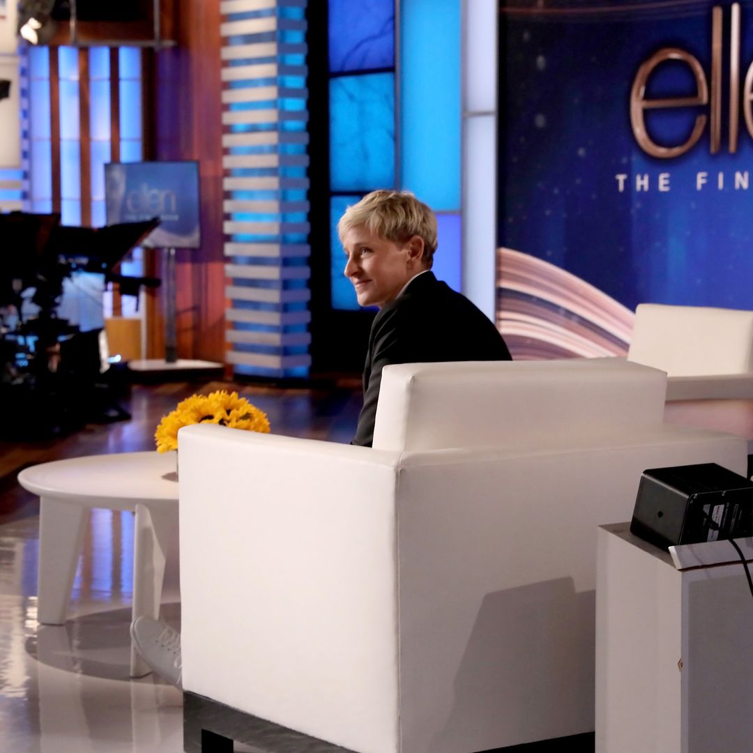 In this photo released by Warner Bros., talk show host Ellen DeGeneres is seen during a taping of "The Ellen DeGeneres Show" at the Warner Bros. lot in Burbank, Calif.