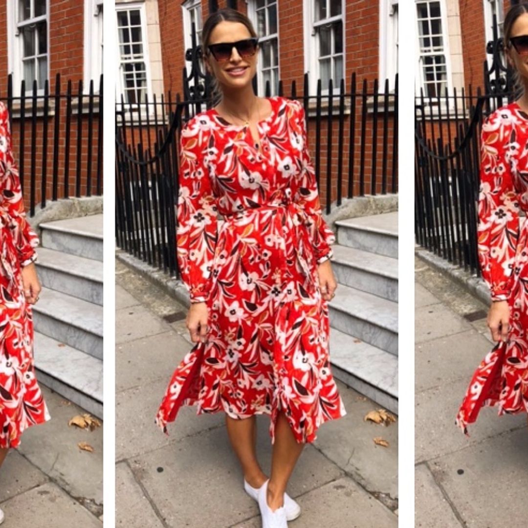 Vogue Williams just wore the most gorgeous autumn midi dress – and we know where it's from