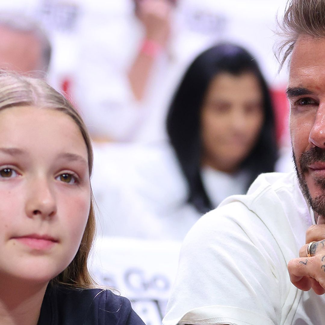 Harper Beckham wears sweetest dress to pay respects to The Queen