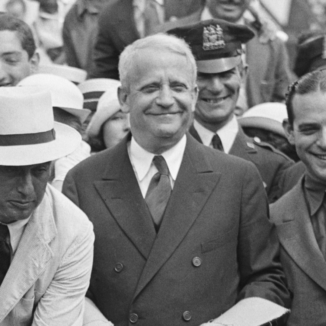 New York, NY- Gen. Hugh Johnson, Mayor Laguardia, Park Commissioner Robert Moses, and Borough President Samuel Levy, photographed (Left to Right)as they broke ground, at Grand St., for the first link of the East River Drive, to extend from Grand St. to 14th St.