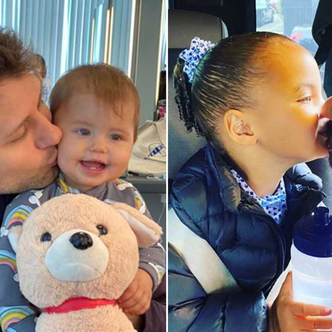 7 heartwarming photos of celebrity dads kissing their children