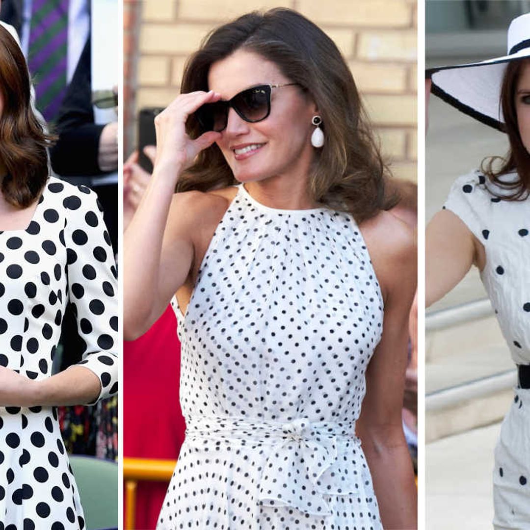 Kate Middleton and more royals are dotty for monochrome polka dot dresses – shop the trend