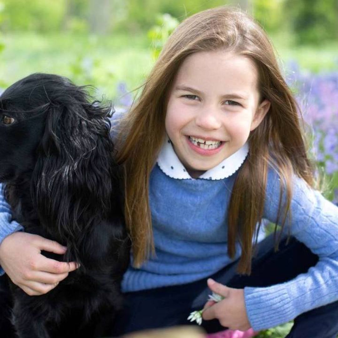 Princess Charlotte cuddles pet dog in sweet birthday pics