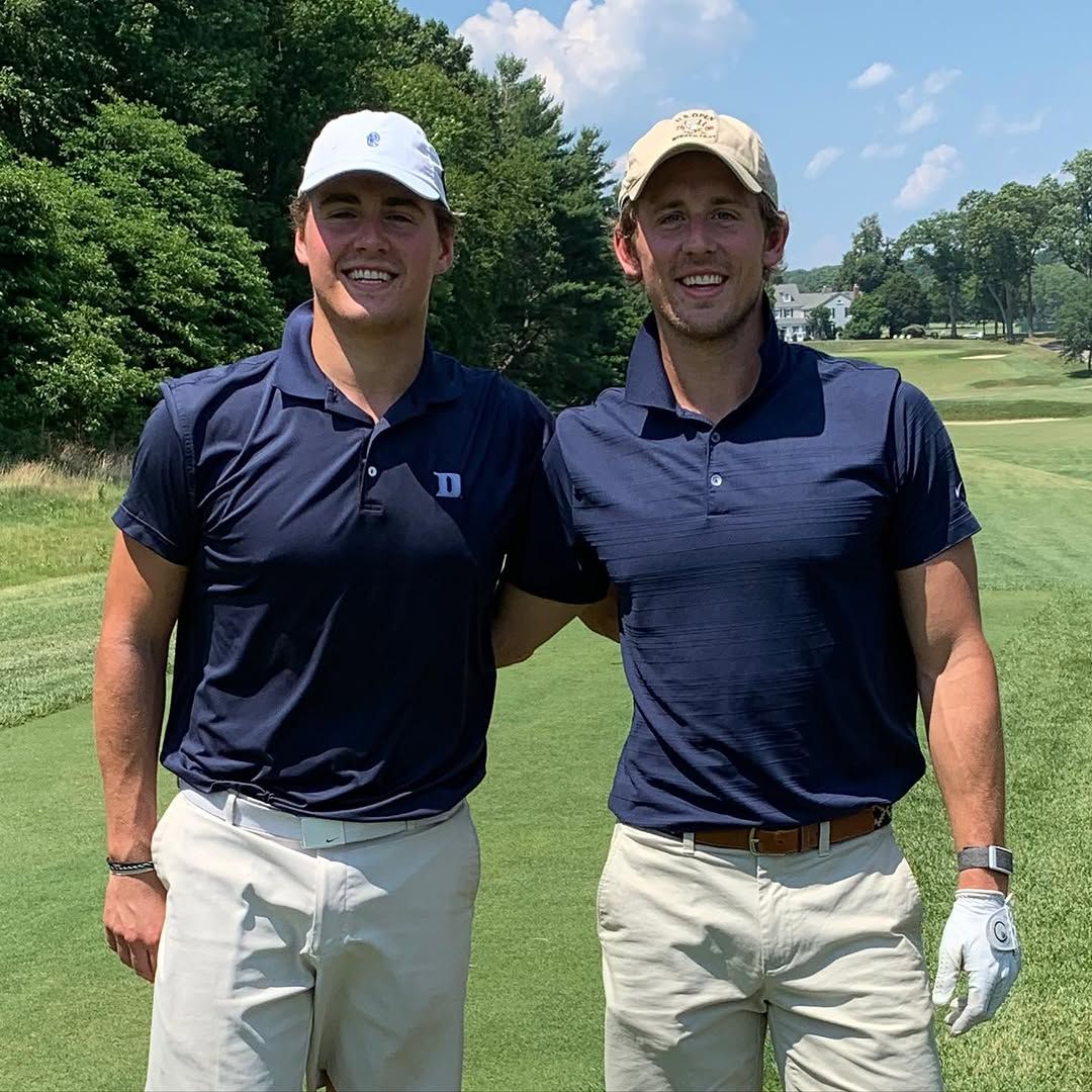 Deborah Norville's two sons, Niki and Kyle, pose for a photo while playing golf, shared on Instagram