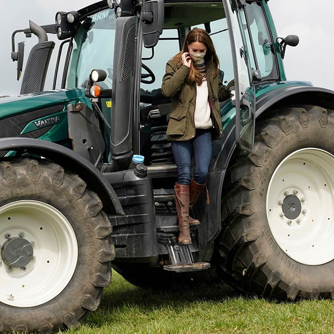 Kate Middleton and Prince William ride tractors in fun trip to the farm - WATCH VIDEO
