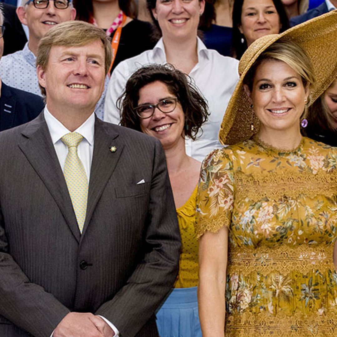 Queen Maxima looks incredible in gold during final day of state visit to Italy