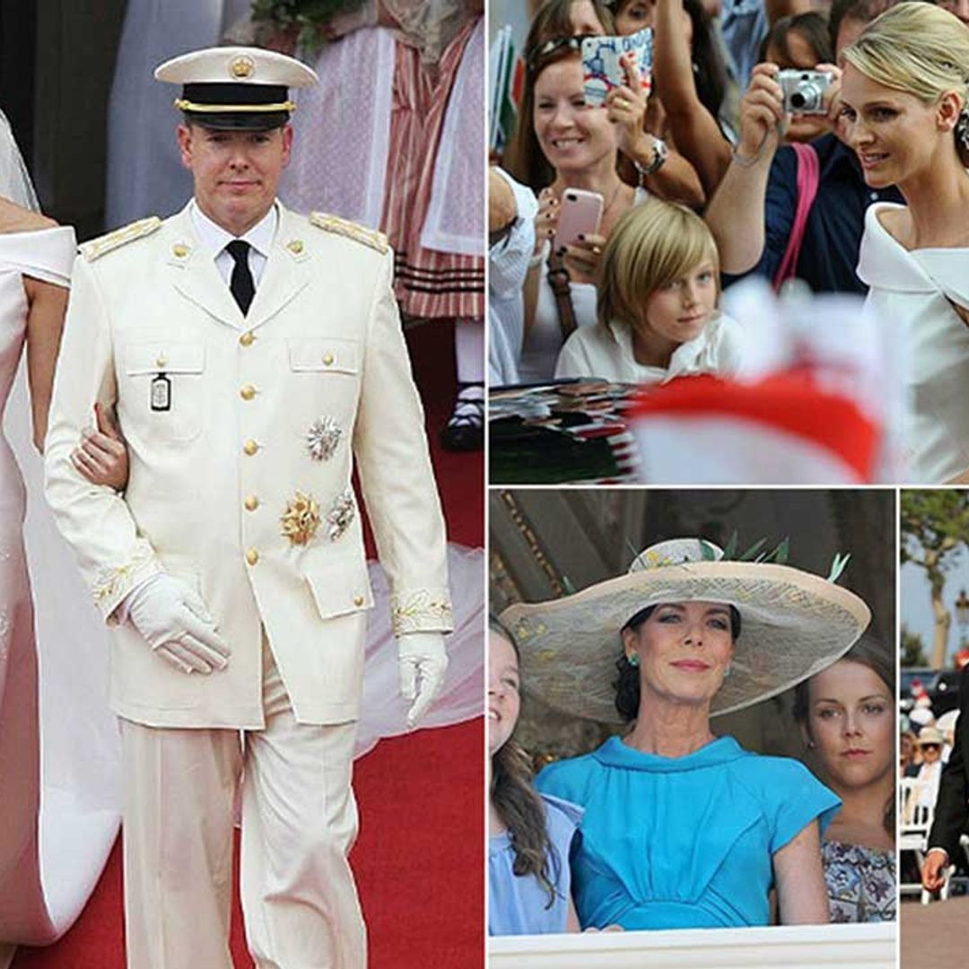 Happy anniversary Prince Albert and Princess Charlene of Monaco! Look back at their wedding extravaganza