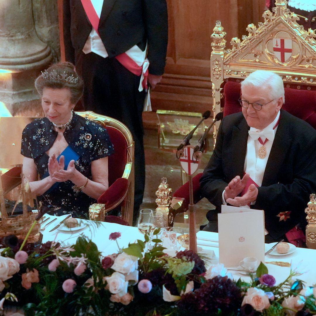 Princess Anne dazzles in favourite tiara for 2nd banquet during German State Visit