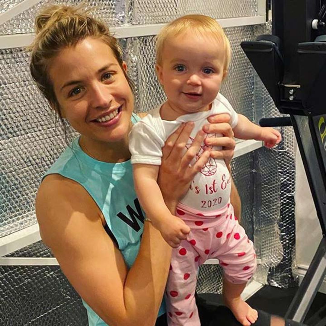 Gemma Atkinson forced to defend workout with daughter Mia