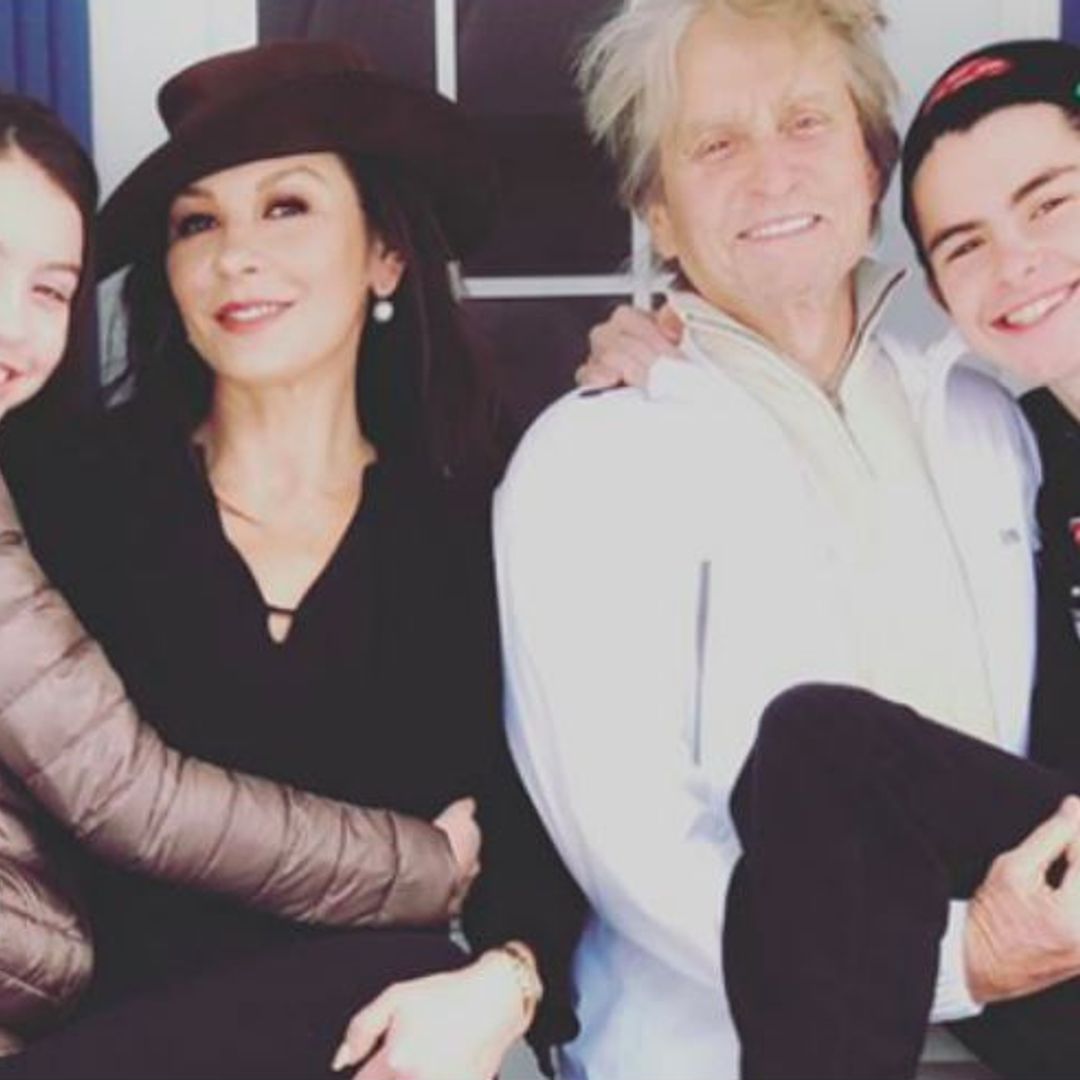 Catherine Zeta Jones celebrates son Dylan's graduation with rare family photograph