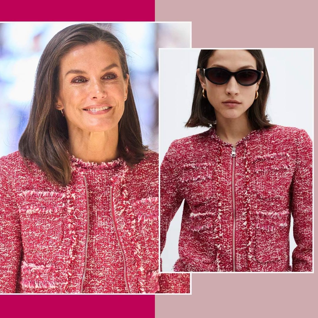 Queen Letizia stepped out in a fuchsia Mango tweed jacket and now I'm rushing to checkout so fast