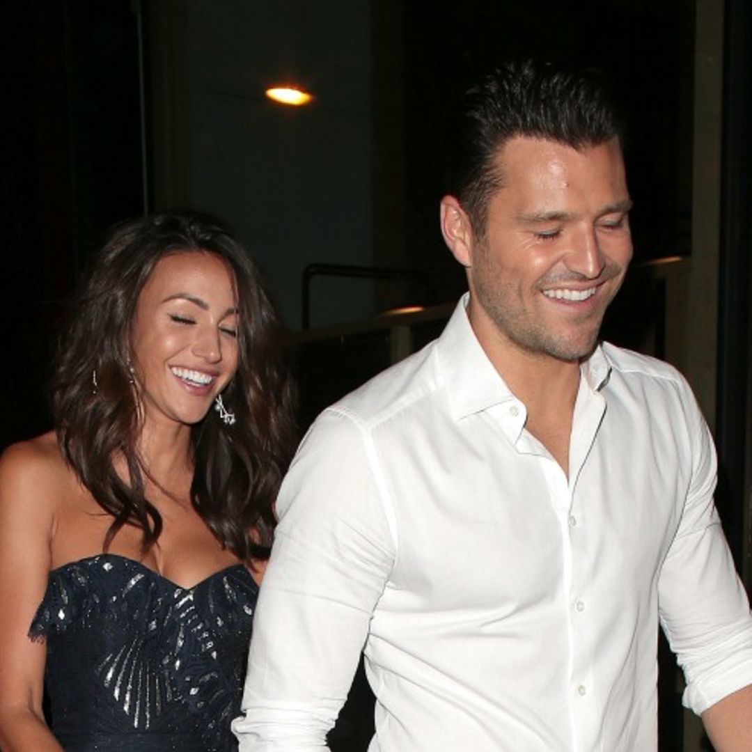 Michelle Keegan dazzles in strapless dress and high street clutch bag