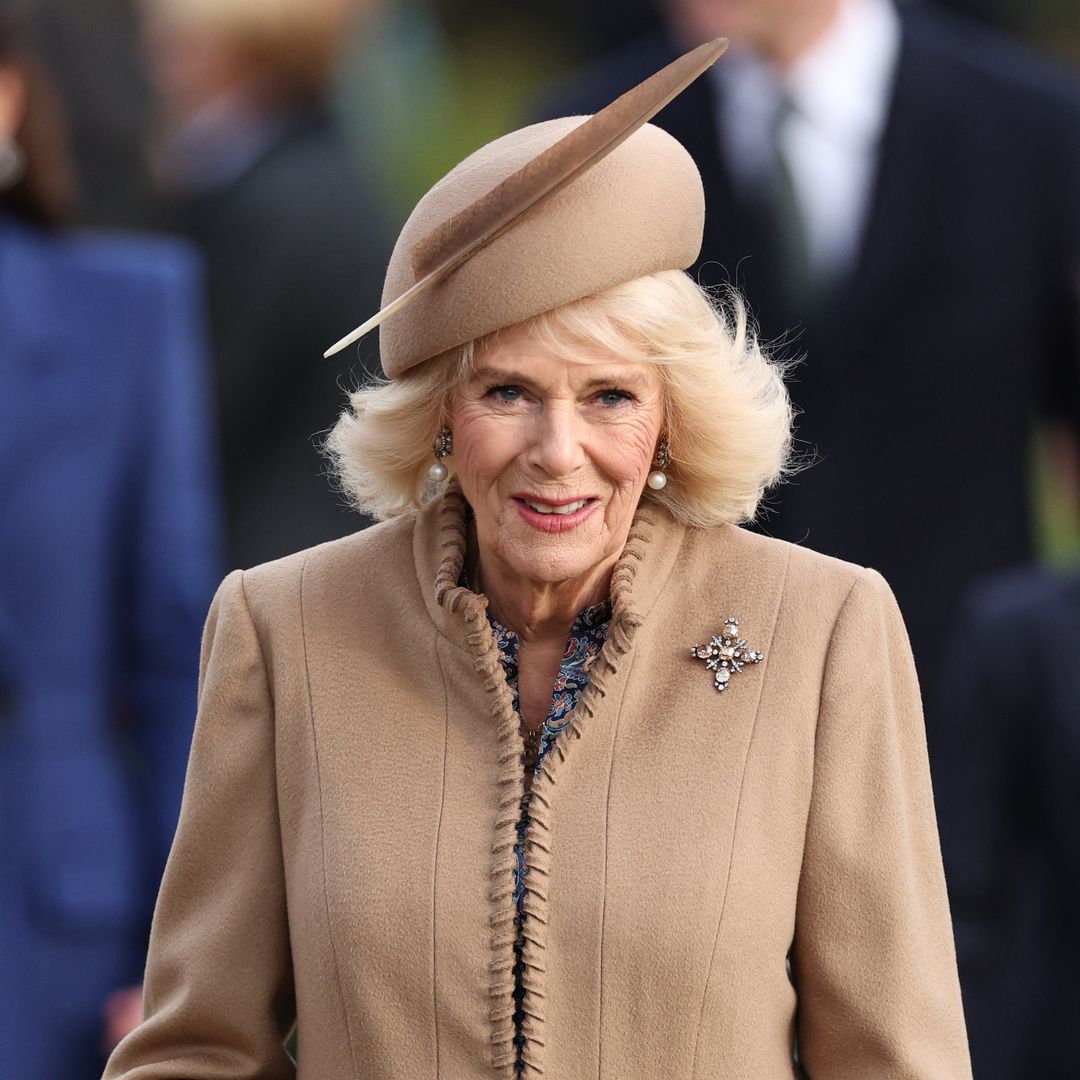 Did Queen Camilla just wear her boldest look to date in sheer leopard print blouse?