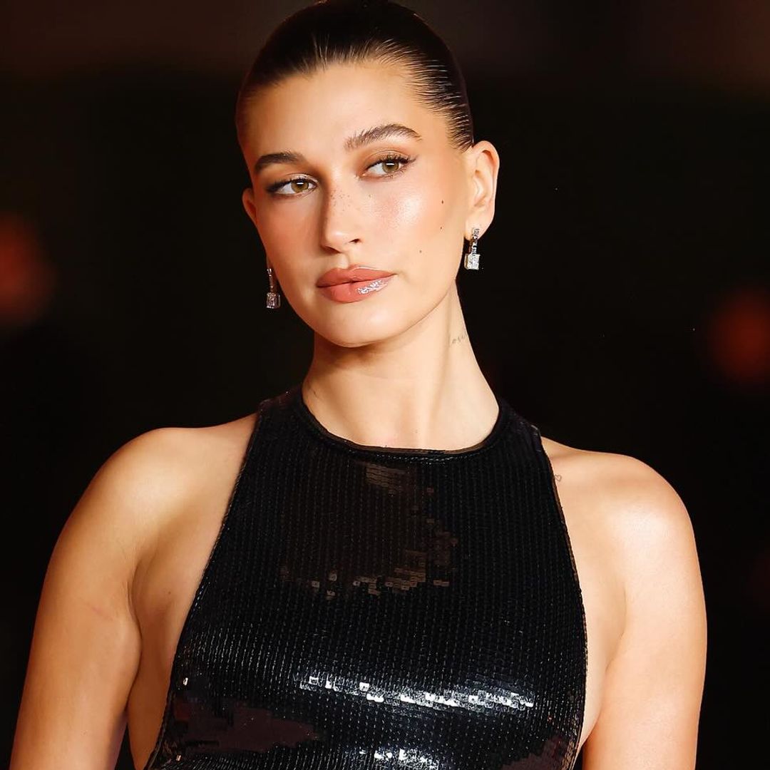Hailey Bieber nails the ‘no pants’ trend in a throwback sultry all-black ensemble
