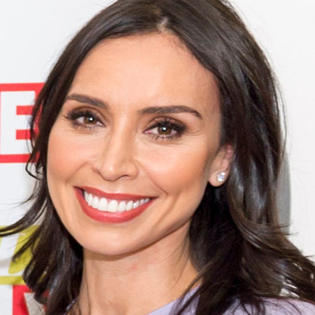 Christine Lampard wears a gorgeous high street, blue suede skirt on Loose Women