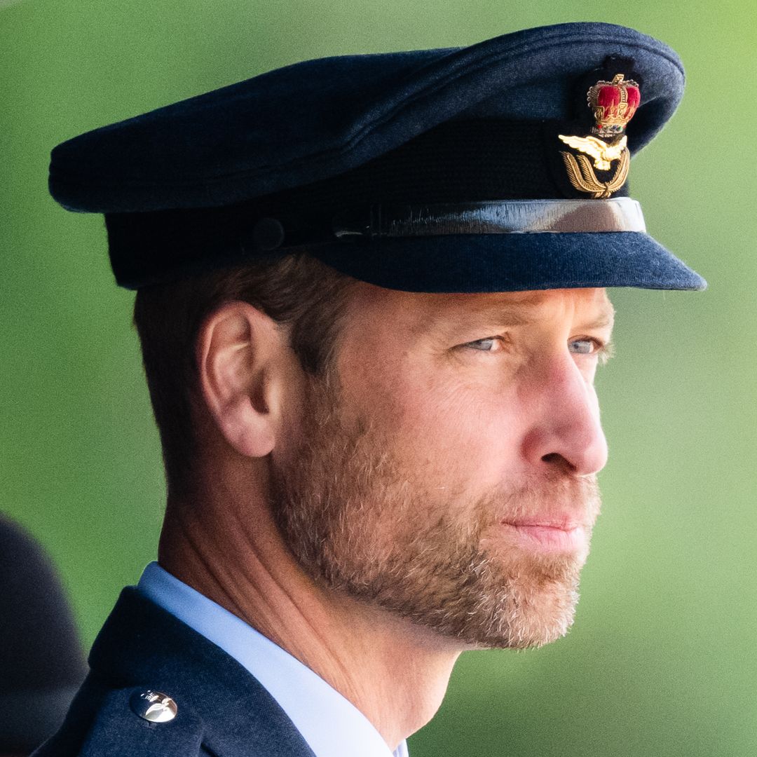 Prince William supported by his aunt Lady Sarah McCorquodale at military ceremony