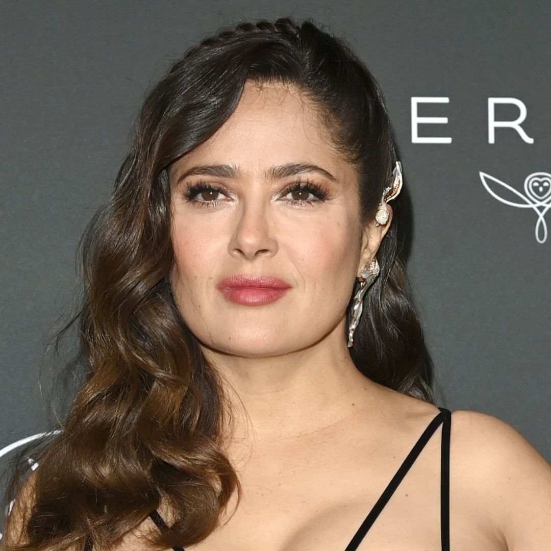 Salma Hayek poses in a bold red dress for throwback you'll want to see