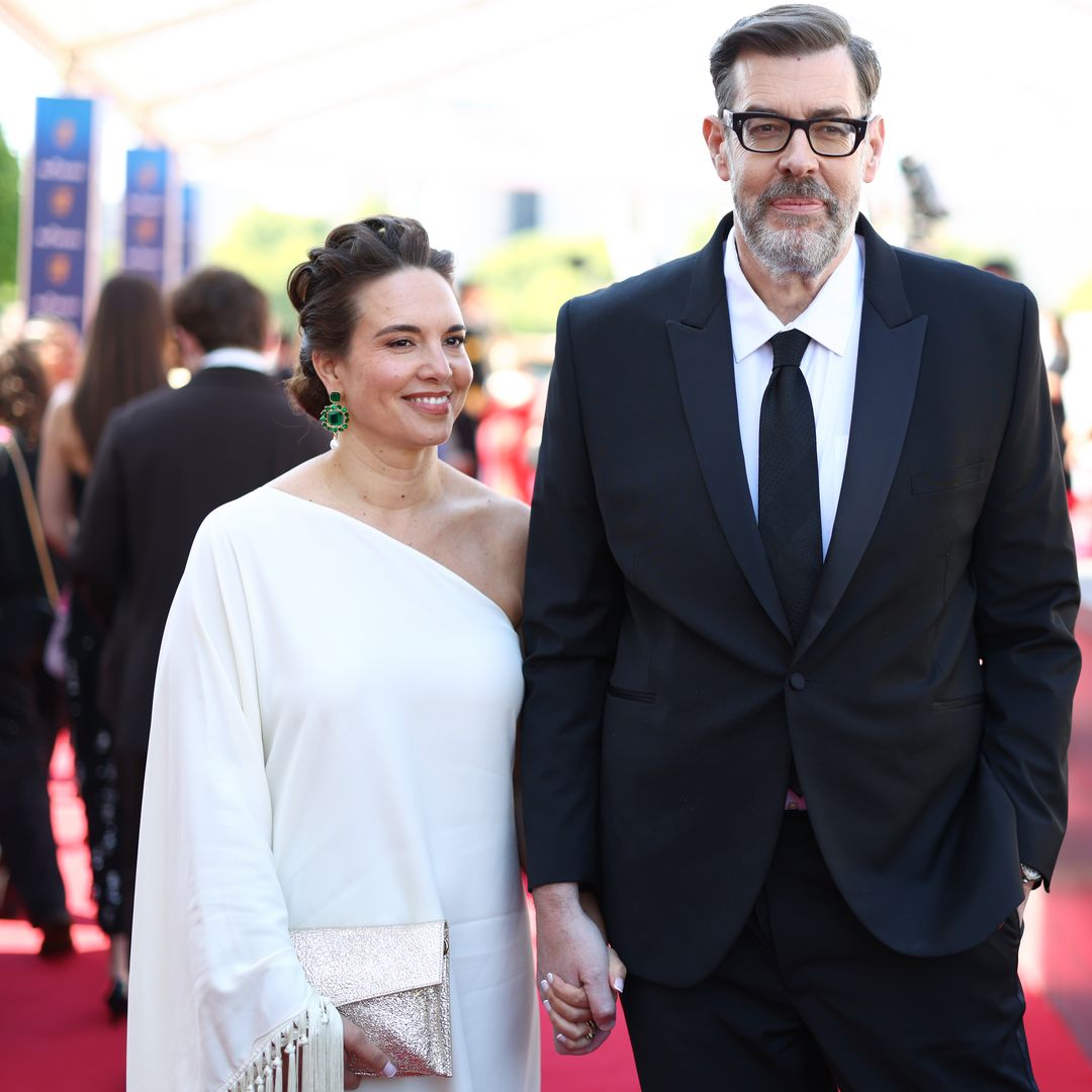 Richard Osman's famous wife just wore £1k fringed wedding dress for star-studded date night