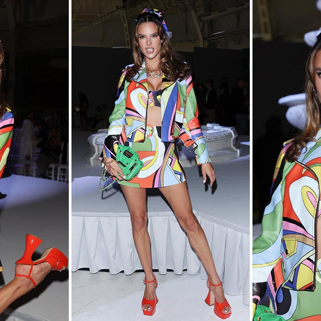 Alessandra Ambrosio is the ultimate Moschino poster girl at Milan Fashion Week  