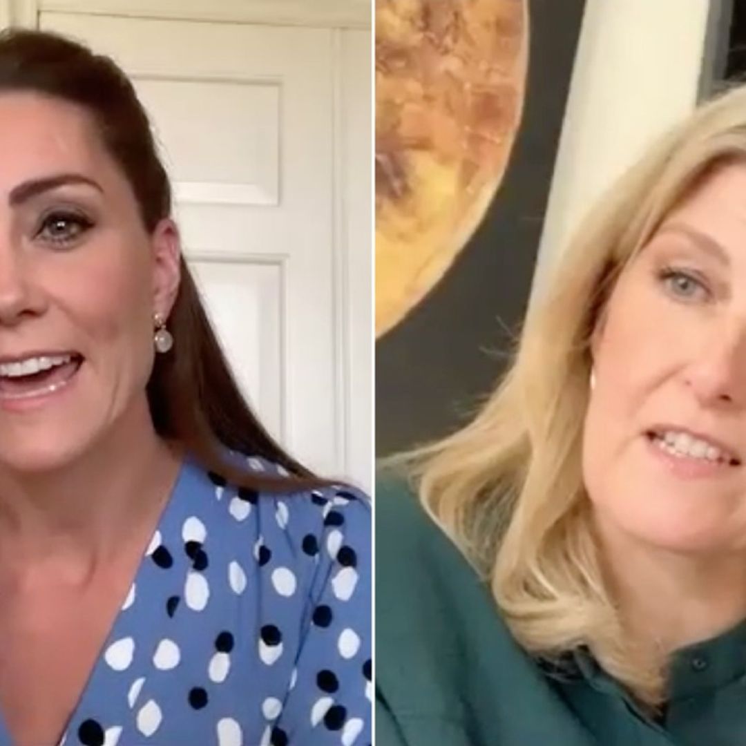Kate Middleton and Countess Sophie wow in colourful outfits for sweet video call with nurses