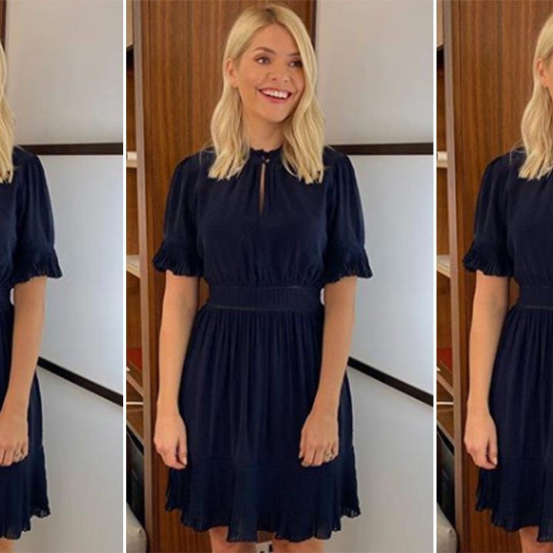 Holly Willoughby shakes up winter dressing in thigh-skimming dress